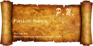 Panics Maura névjegykártya